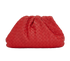 The Pouch Intrecciato Clutch, &pound;950, Handbags, Red, Leather, Front view